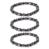3pcs Hematite Magnetic Bracelet Weight Loss Therapy Anxiety Relief