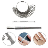 3pcs Finger Diameter Measuring Scale Mandrel Ring Sizer Set