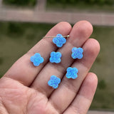 3pcs 10mm Synthetic Opal Flower Fire Light Opal for DIY Necklace