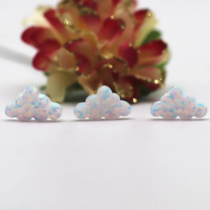 3pcs 7.3*12mm Synthetic Opal Cloud Stone Pendant in 3 Color Choices