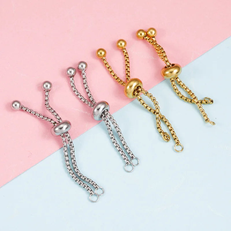 3pcs Stainless Steel Finger Ring Chain for Jewelry Making DIY
