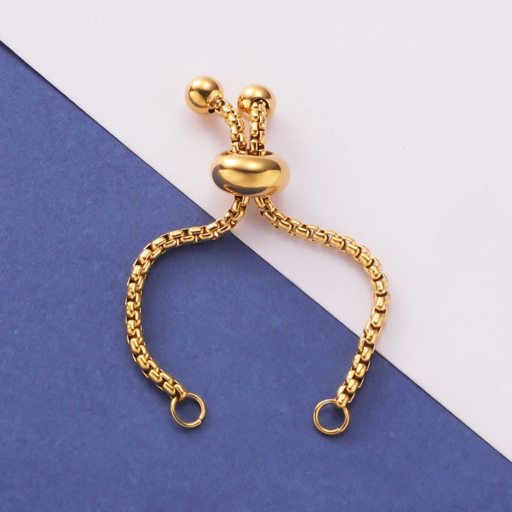3pcs Stainless Steel Finger Ring Chain for Jewelry Making DIY