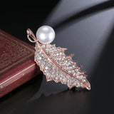 3pcs Leaf Design Diamond Brooch Pins for Women