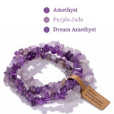 3pcs Gravel Chip Beads Bracelet Natural Stone Stretch Bracelet