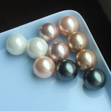 3pcs 20mm Half Drilled Shell Pearl Rond Beads DIY Jewelry Making