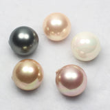 3pcs 20mm Half Drilled Shell Pearl Rond Beads DIY Jewelry Making