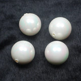 3pcs 20mm Half Drilled Shell Pearl Rond Beads DIY Jewelry Making