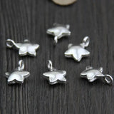 3pcs 925 Silver Star Charm Solid 925 Sterling Small Pendant