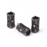3pcs CZ Brass Micro Pave Spacer Beads for Men's Bracelet