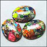 3pcs 30x40mm Oval Natural Stone Cabochons for Pendants Making DIY Accessories