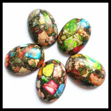 3pcs 30x40mm Oval Natural Stone Cabochons for Pendants Making DIY Accessories
