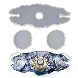 3pcs Silicone Coaster Tray Wine Tray Mold Epoxy Resin Irregular Cup Holder Mould