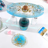 3pcs Silicone Coaster Tray Wine Tray Mold Epoxy Resin Irregular Cup Holder Mould