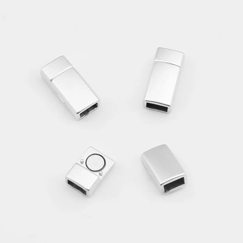 3pcs Flat Magnetic Clasps For 5mm 6mm Flat Leather Cord DIY Bracelet Necklace
