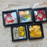 3pcs Small Plastic Jewelry Cases 7x7cm Rings Earring Storage Organizer