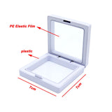 3pcs Small Plastic Jewelry Cases 7x7cm Rings Earring Storage Organizer
