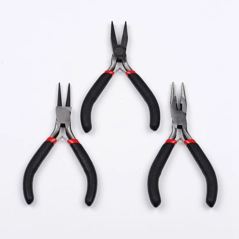 3pc Jewelry Pliers Set - Flat Nose Round Nose Wire Cutter
