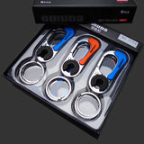 3pcs Stainless Steel Buckle Carabiner Keychain Men Outdoor Climbing Tool