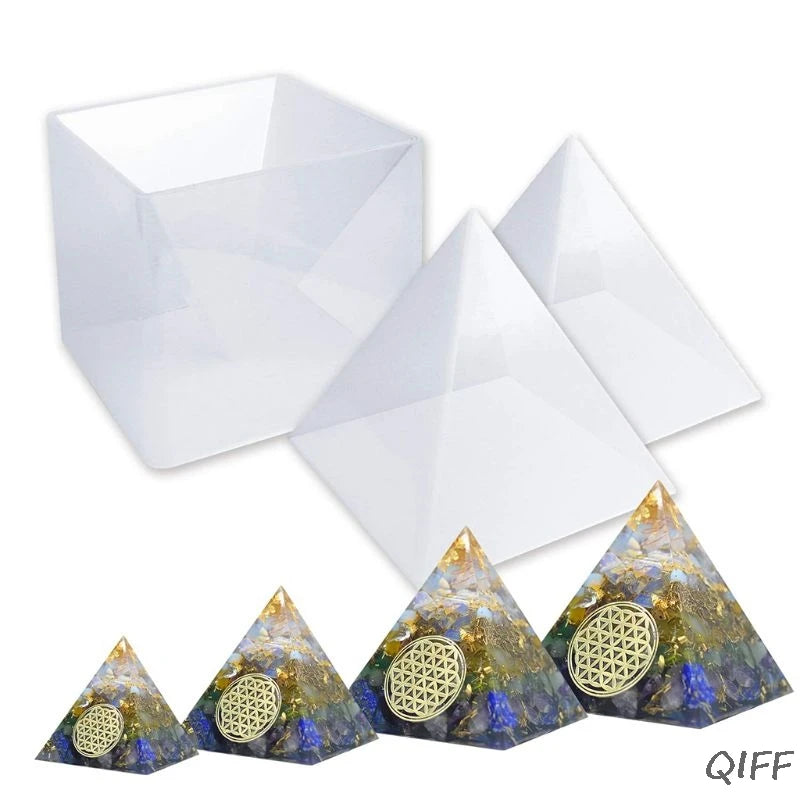 3pcs Resin Molds for DIY Jewelry Making Resin Orgone Pyramid