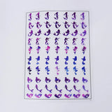 3pcs Letters Instrument Cat Film DIY Craft Nail Holographic Foil Resin Jewelry