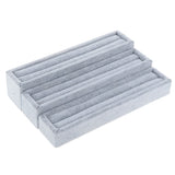 3pcs Long Jewelry Display Box Tray Ring Holder Stand Storage Box 20 x