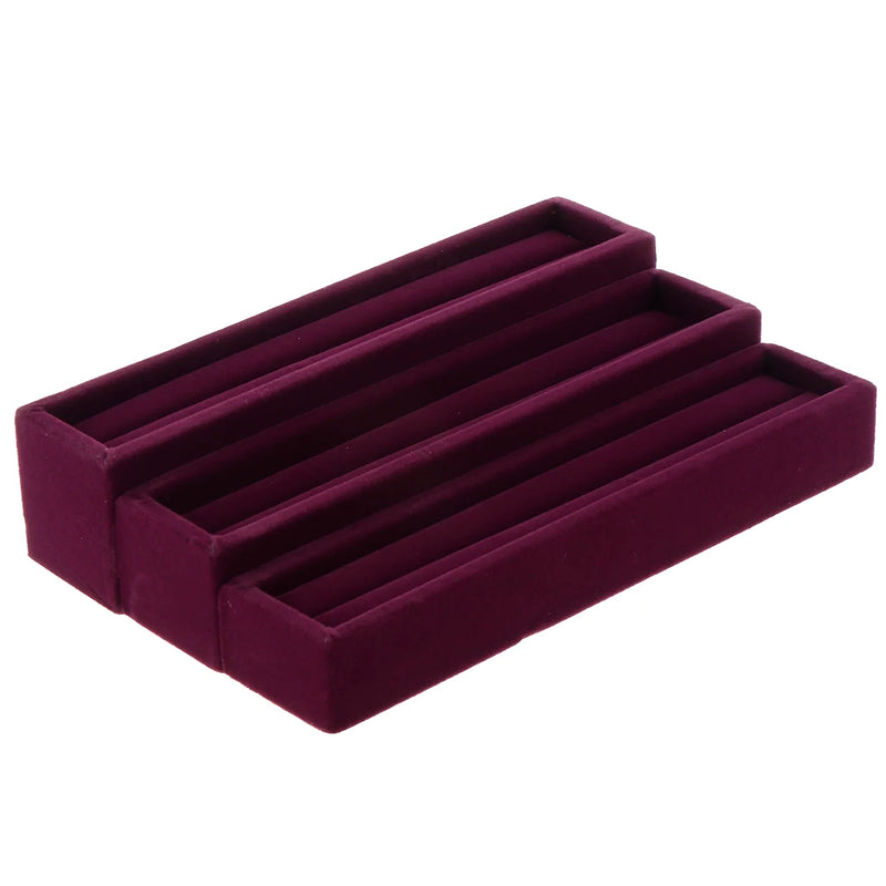 3pcs Long Jewelry Display Box Tray Ring Holder Stand Storage Box 20 x