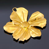 3pcs 3D Floral Dangle Charms Necklace Pendant