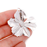 3pcs 3D Floral Dangle Charms Necklace Pendant