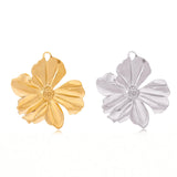 3pcs 3D Floral Dangle Charms Necklace Pendant