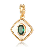 3pcs Brass Zircon Rose Goddess Pendant Women Charm DIY Necklace Making