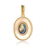 3pcs Brass Zircon Rose Goddess Pendant Women Charm DIY Necklace Making