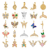 3pcs Conch Deer Head Mermaid Tail Zircon DIY Jewelry Pendant