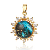 3pcs/Lot Copper Zircon Starry Sky Perfume Pendant DIY Necklace Pendants