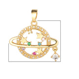 3pcs/Lot Copper Zircon Starry Sky Perfume Pendant DIY Necklace Pendants