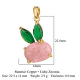 3pcs/Lot Bear CZ DIY Pendant Butterfly Copper Women Charms Necklace
