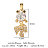3pcs/Lot Bear CZ DIY Pendant Butterfly Copper Women Charms Necklace