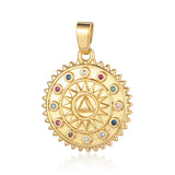 3pcs Evil Eye Enamel Clover Rainbow Zircon Pendant Heart CZ Charms