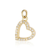 3pcs/Lot Family Heart CZ Stone Charms Love Lock Key Pendant