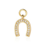 3pcs/Lot Cat Horseshoe Copper CZ Charm Pendant for Bracelet Necklace Making