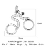 3pcs/Lot Cat Horseshoe Copper CZ Charm Pendant for Bracelet Necklace Making