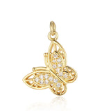 3pcs/Lot Cat Horseshoe Copper CZ Charm Pendant for Bracelet Necklace Making
