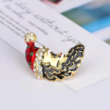 3pcs Christmas Santa Claus Crystal Brooches Pins Gift For Christmas