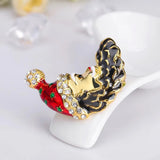 3pcs Christmas Santa Claus Crystal Brooches Pins Gift For Christmas