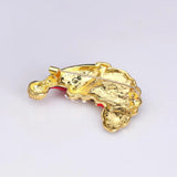 3pcs Christmas Santa Claus Crystal Brooches Pins Gift For Christmas