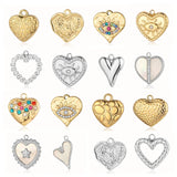 3pcs Heart Shell Mirror Polished 316 Stainless Steel DIY Charm Pendant