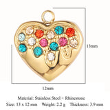 3pcs Heart Shell Mirror Polished 316 Stainless Steel DIY Charm Pendant
