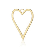 3pcs Heart Shell Mirror Polished 316 Stainless Steel DIY Charm Pendant