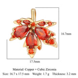 3pcs Four-leaf Clover Green CZ Pendant Brass Zircon Charm DIY