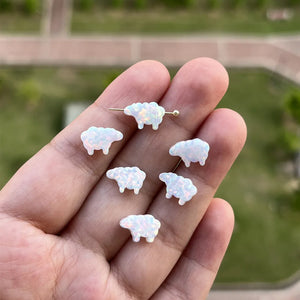(3pcs/Lot) 12*8mm Fire OP17 Sheep Pendent for Necklace DIY Jewelry