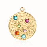 3pcs/Lot Geometric Rainbow Stone Pendant